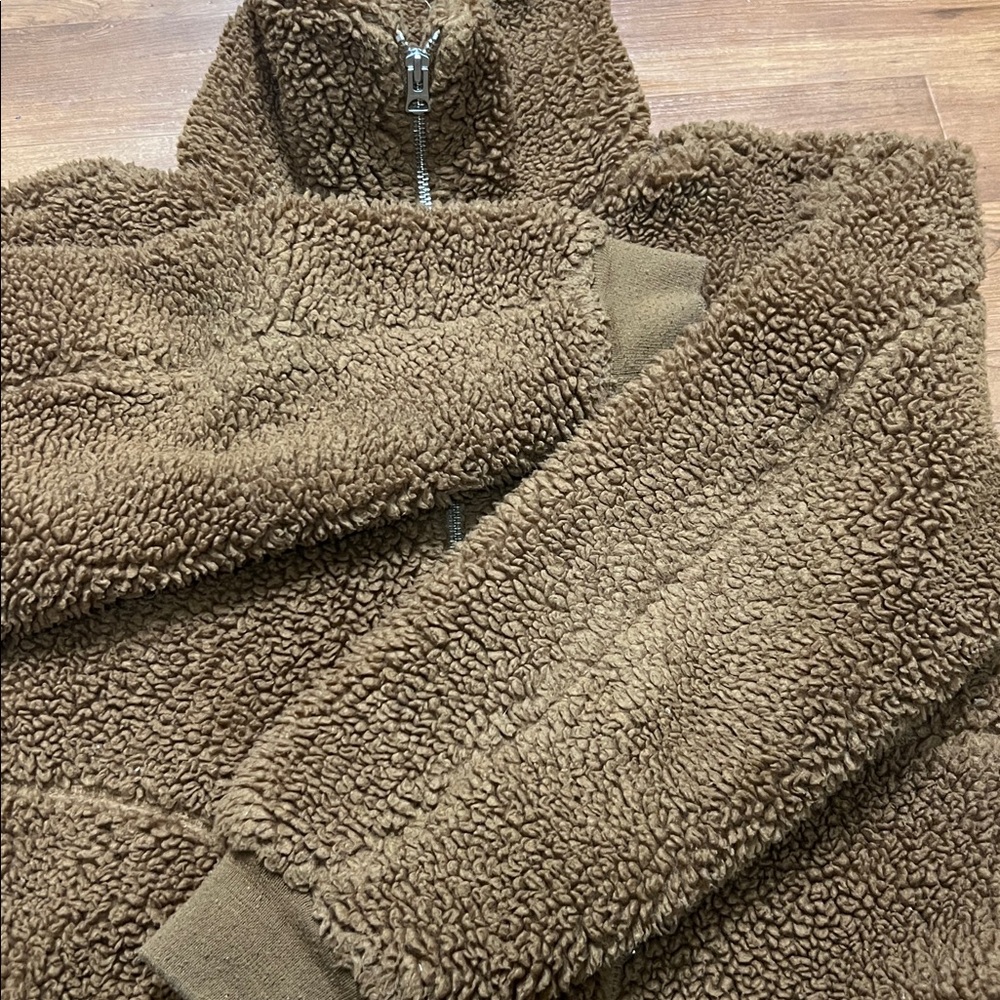 Wilfred Brown Sherpa Zip Jacket - Picture 5 of 7